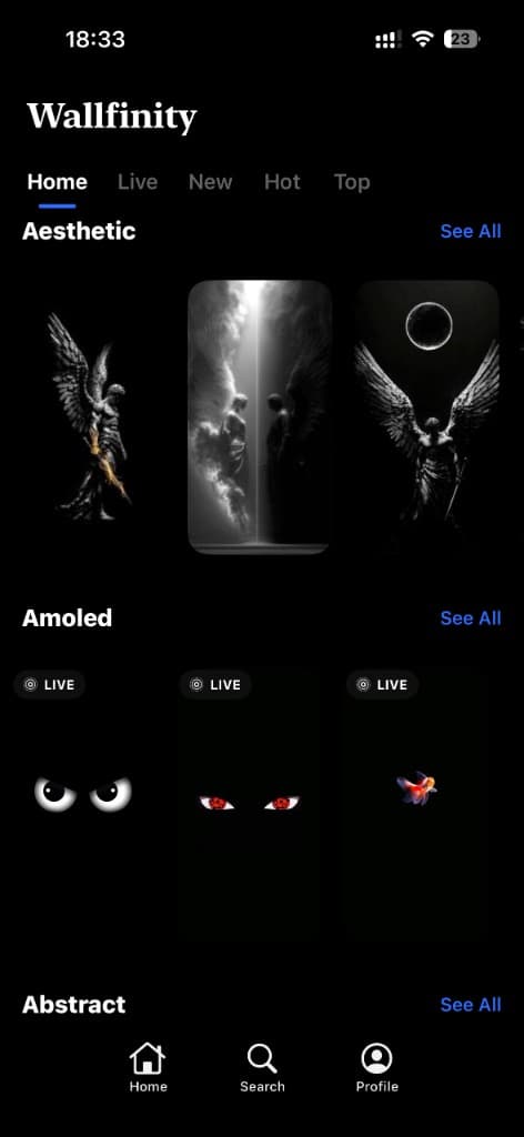 Wallfinity Aesthetic and Amoled