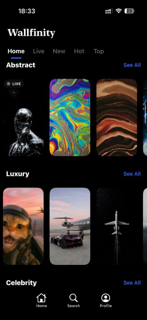 Wallfinity Abstract and Luxury